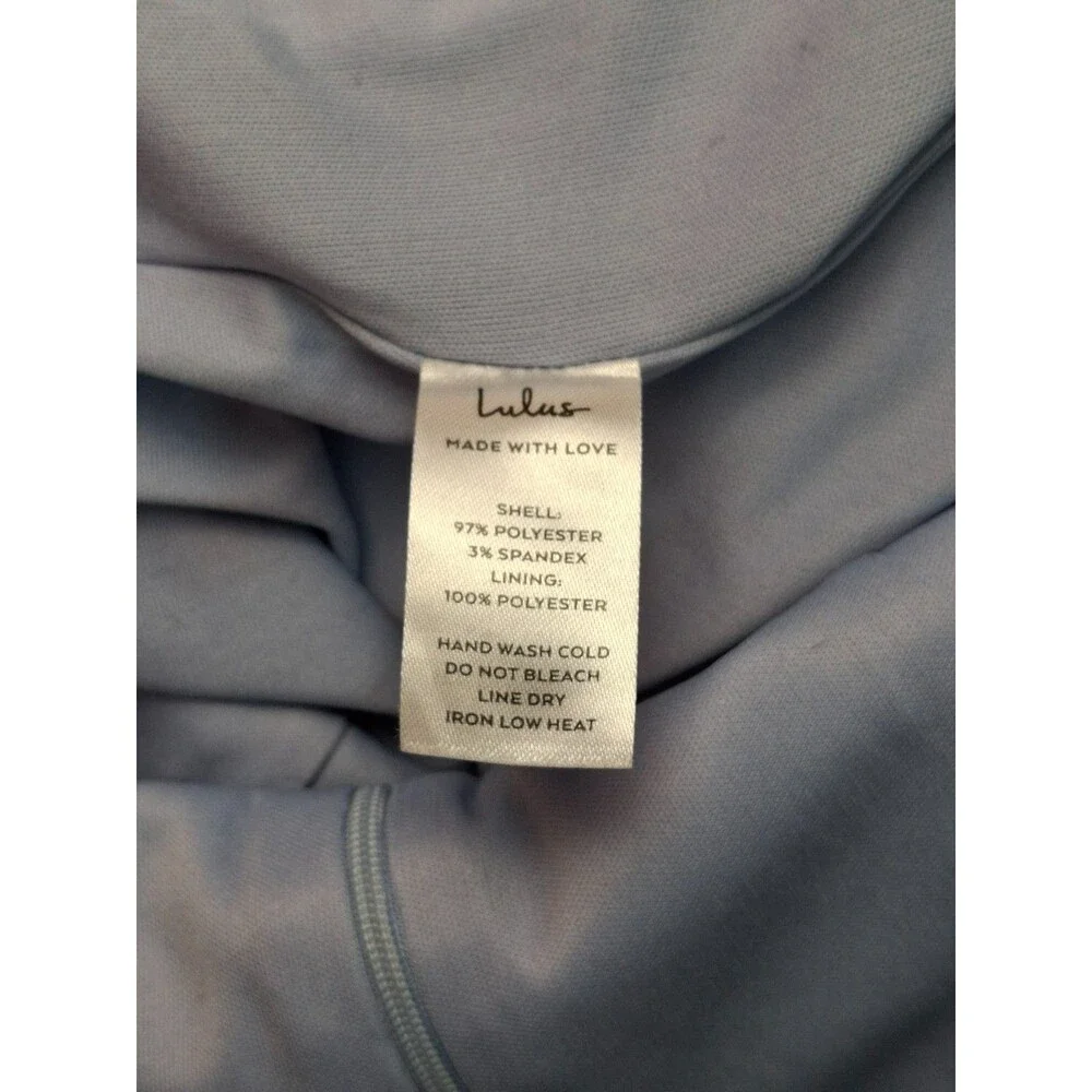 Lulus Women’s Blue Floral Cottagecore Puff Sleeve Mini Dress Square Neck Size M
